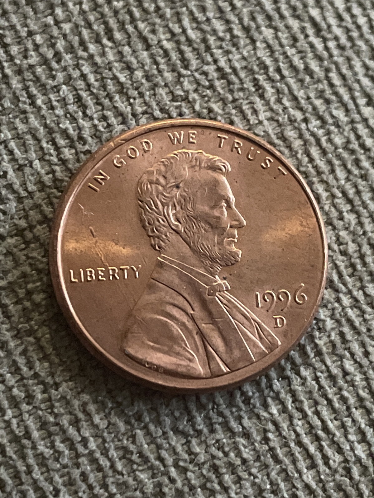 1996 D Lincoln Cent Tk651*