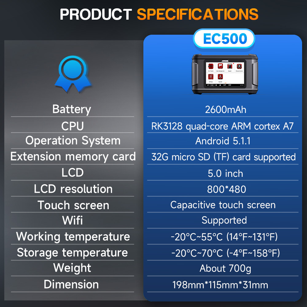 ANCEL EC500 ECM ECU Flashing Cloning Reset Initialization Read Write EEPROM Tool