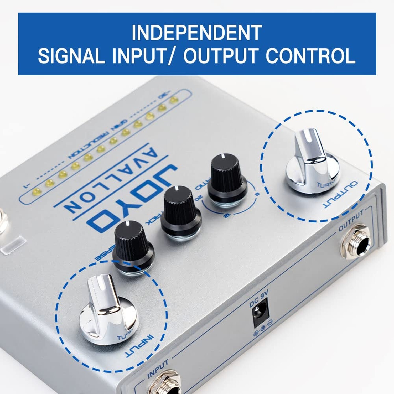 JOYO Compressor Effect Pedal with Precise Compression Knobs Adjusting Indepen...