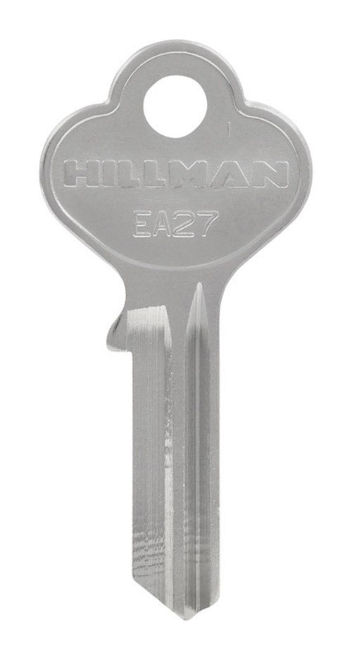 Hillman 85006 Brass Nickel EA-27 Universal Single Sided Blank Key (Pack of 10)