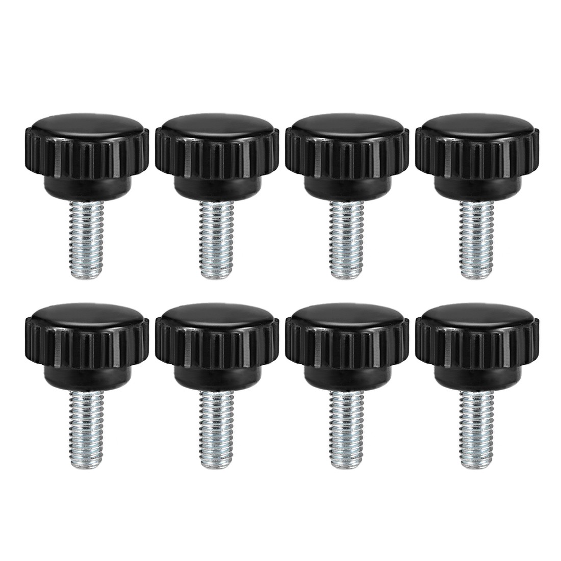 M6 x 10mm Male Thread Knurled Locking Knobs 8pcs