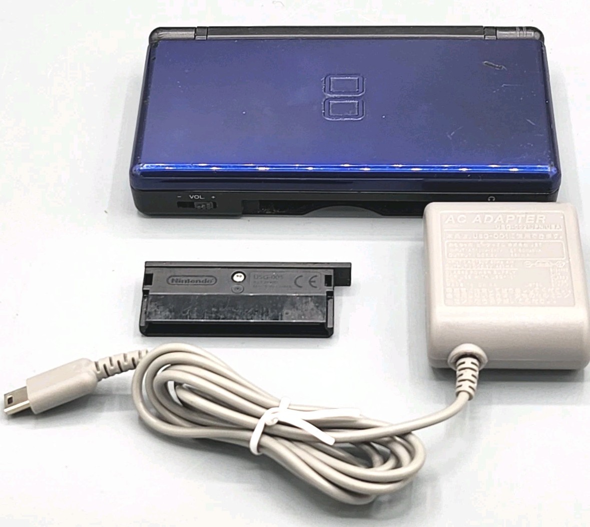 Nintendo DS Lite System Handheld Console USG-001 w Charger COBALT BLUE & Insert