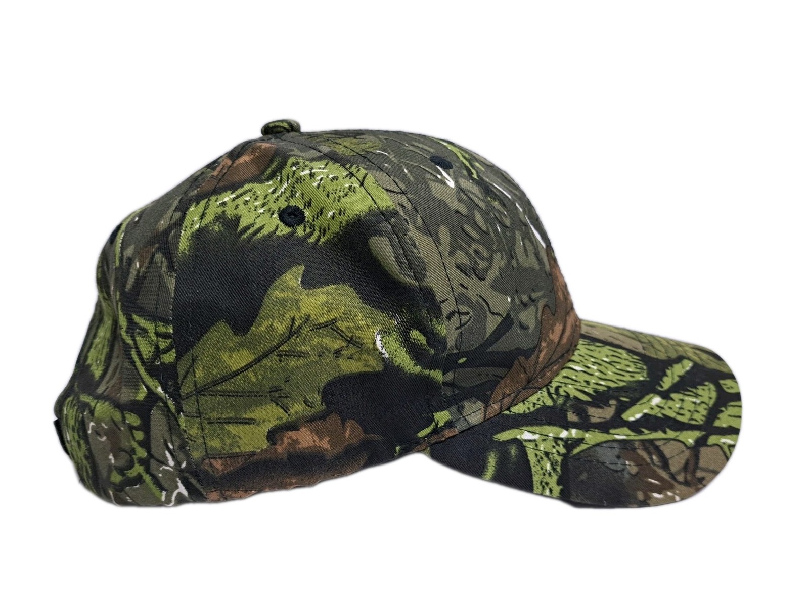 Green Camo Hat Cap Woods Tree Leaves Hunting USA Headwear Strapback Adjustable