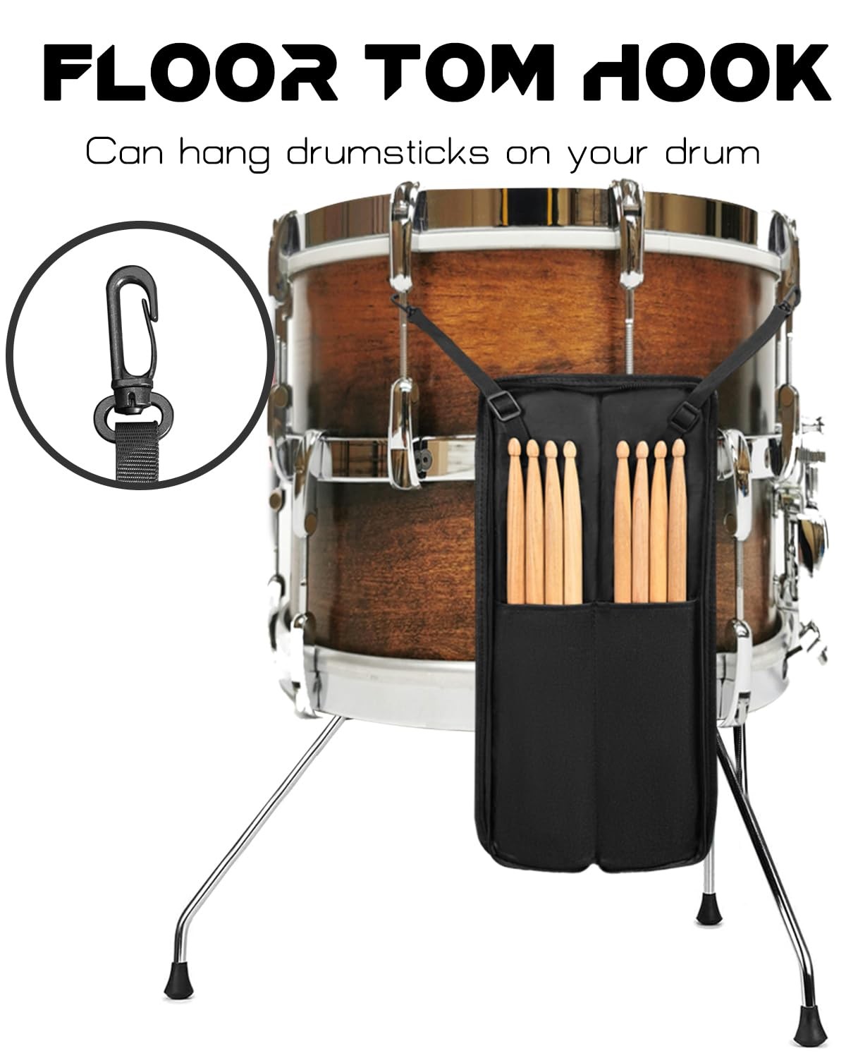 Black Small Drumstick Bag Hanging Storage Case Rack Bag For Percussion New IT