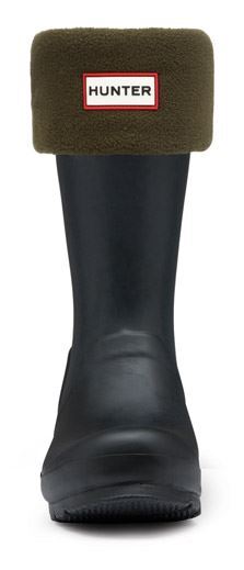 Hunter Fleece Warm Pull On Tall Boot Unisex Socks In Olive