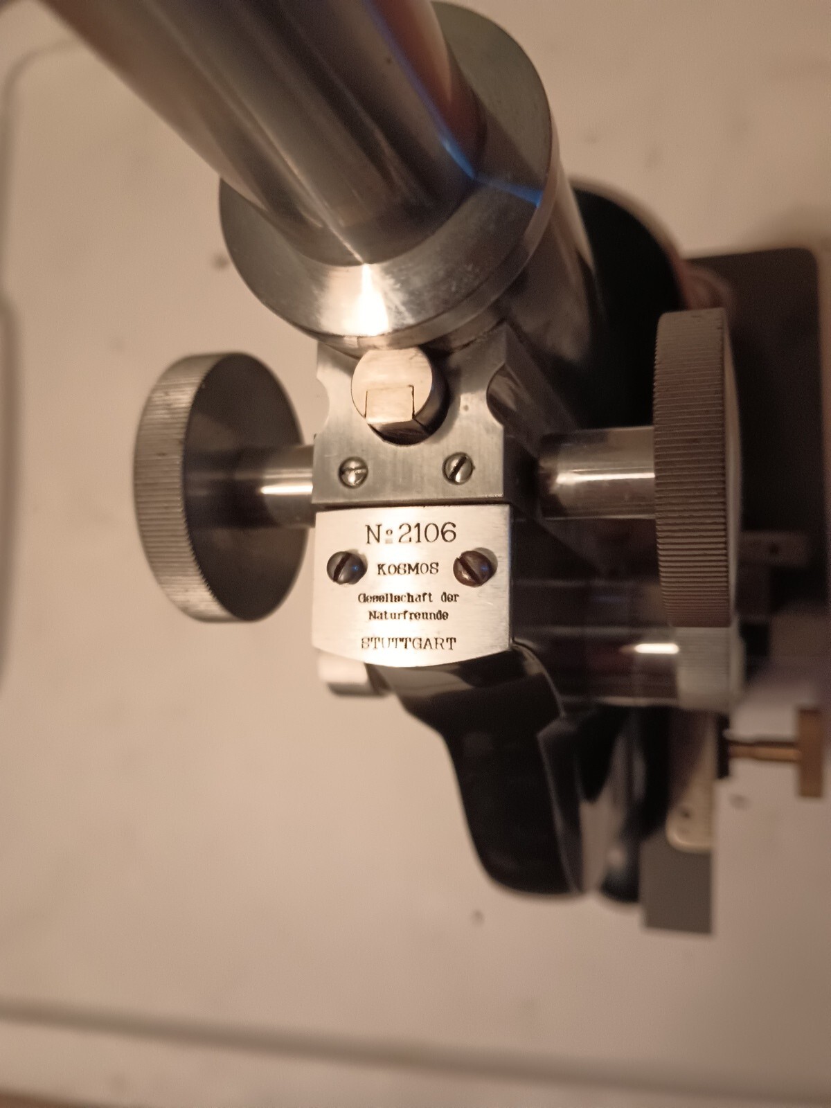 Vintage laboratory microscope KOSMOS STUTTGARD Model 2106 Germany.