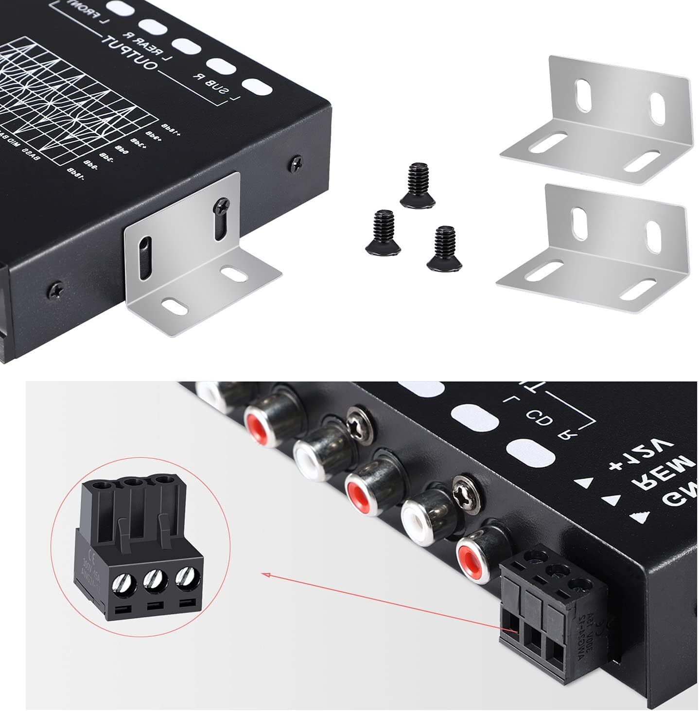Car Audio Equalizer Adjustable 7Band EQ Graphic Equalizer with CD/AUX Input R8H0