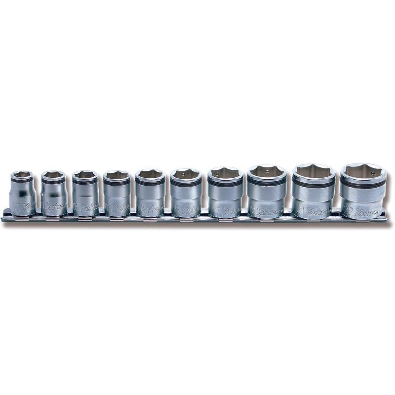 Koken RS3450M/10 3/8 Inch Sq. Dr. Socket set 10mm-22mm Nut Grip 10 Pieces