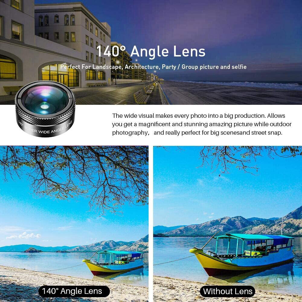 11-In-1 Cell Phone Camera Lens Kit Macro Wide Angle CPL Lens For iPhone Android