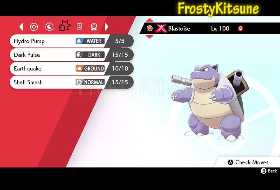 6IV Ultra Shiny Blastoise / Squirtle Gigantamax Square Pokemon Sword & Shield