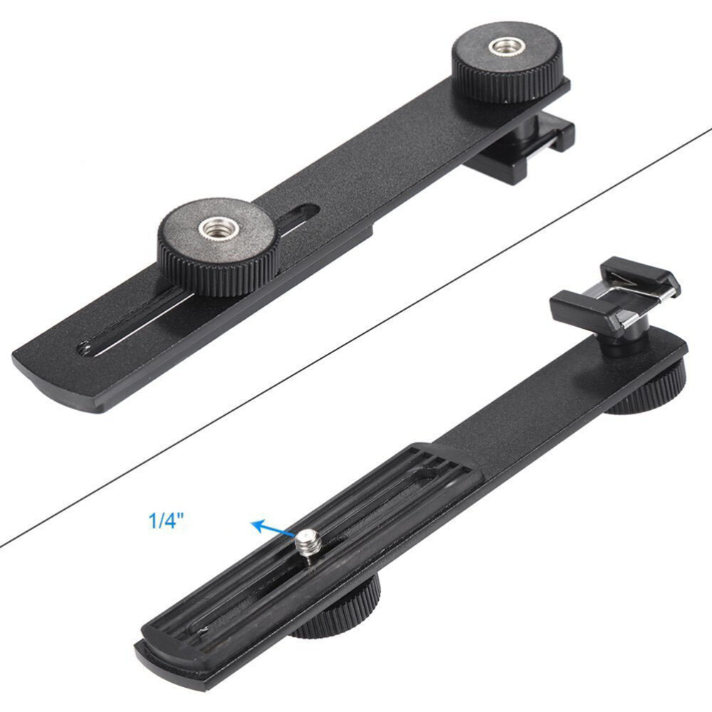 Double-head Bracket Flash Light Stand Mounted Flashlight Dual Camera