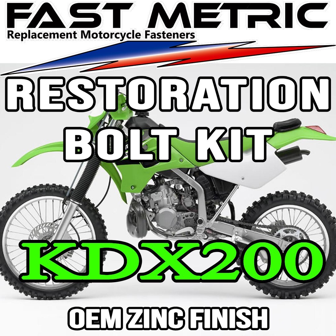 1995-2006 Kawasaki KDX 200 Restoration Bolt Kit in Zinc Plated Finish | SAVE $$$