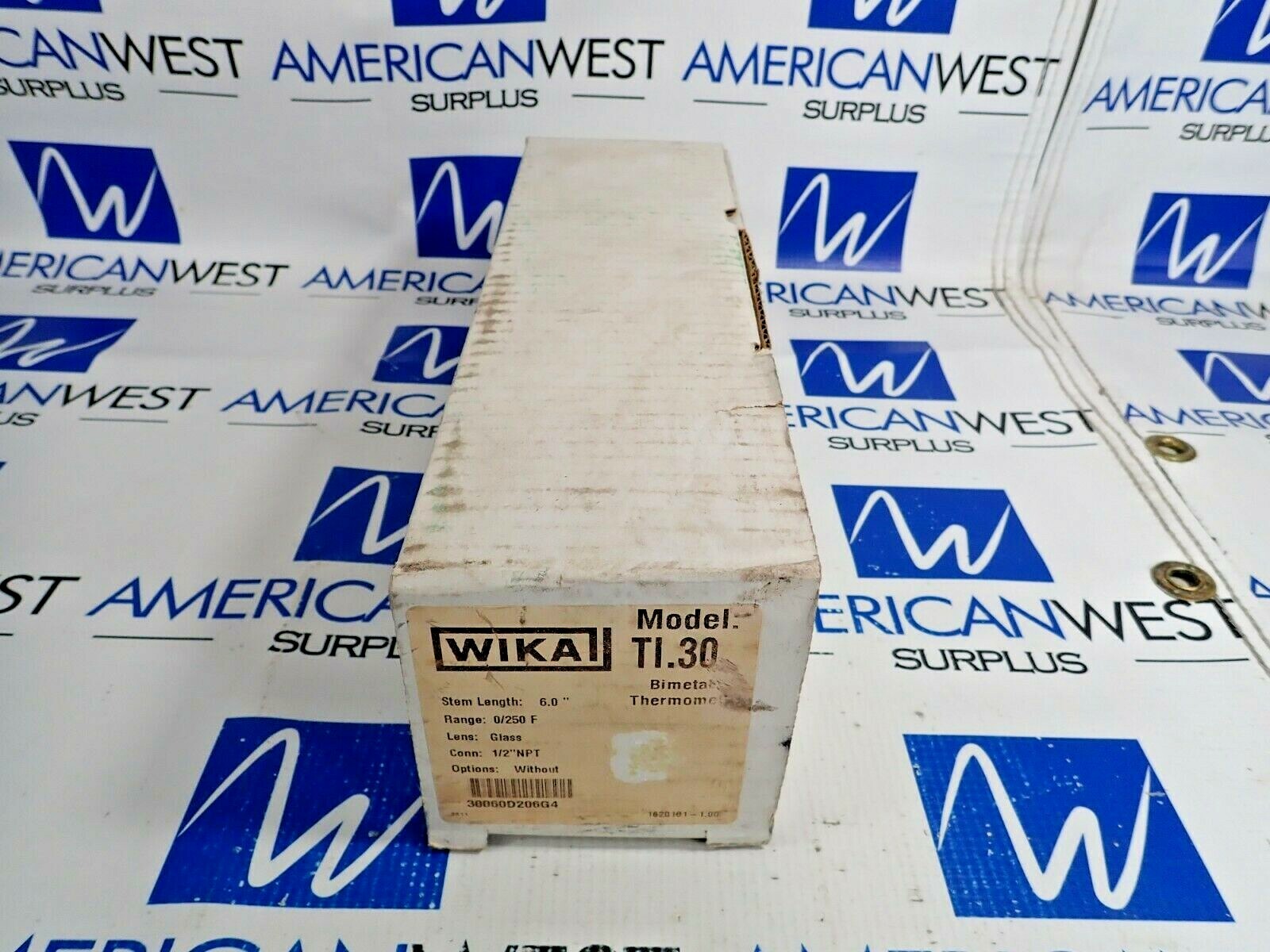 WIKA TI.30 BIMETAL THERMOMETER 1/2"NPT RANGE 0-250F 6.0" STEM LENGTH