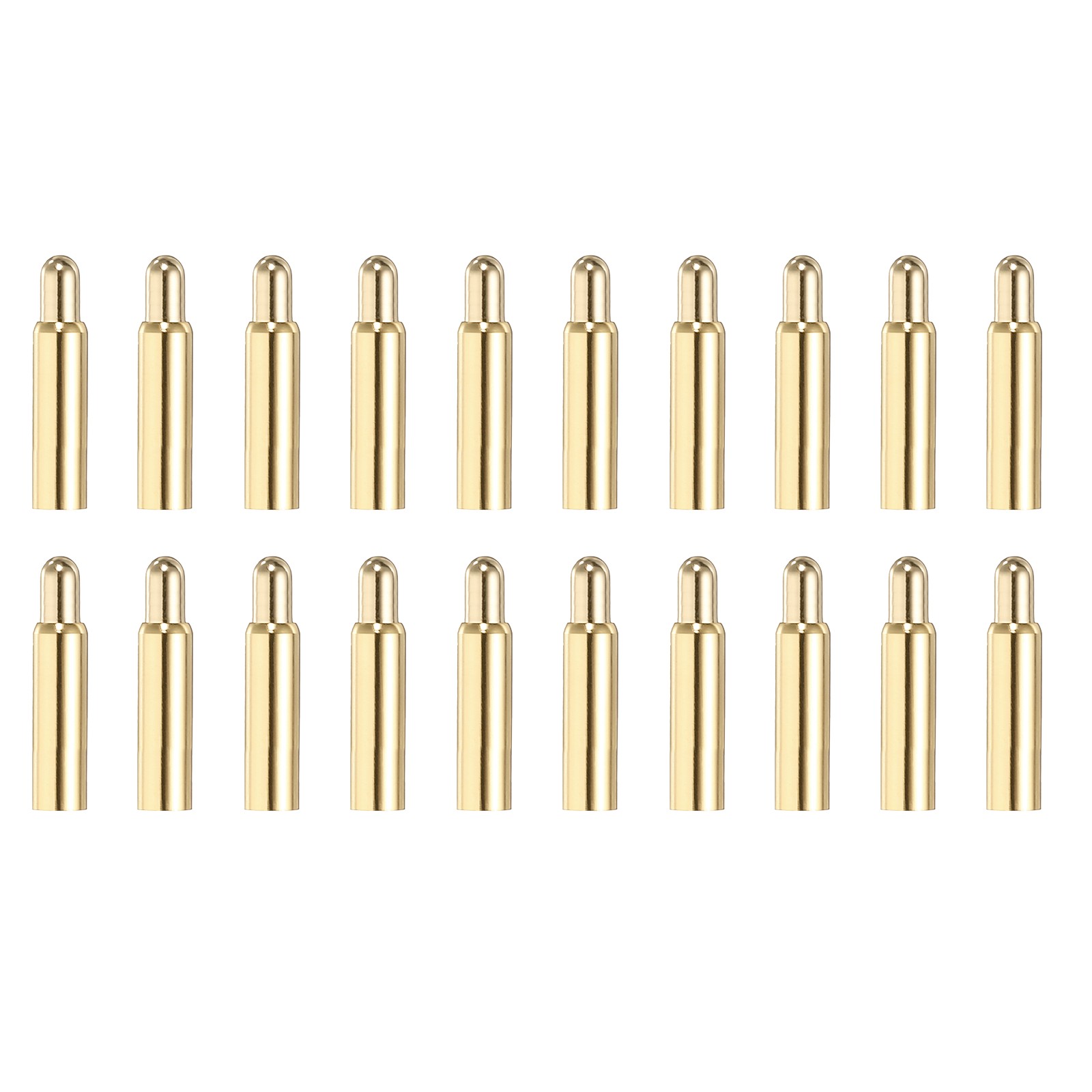 20Pcs 14mm Spring Test Probe Pin, Gold Plated Spring Loaded Thimble Pins