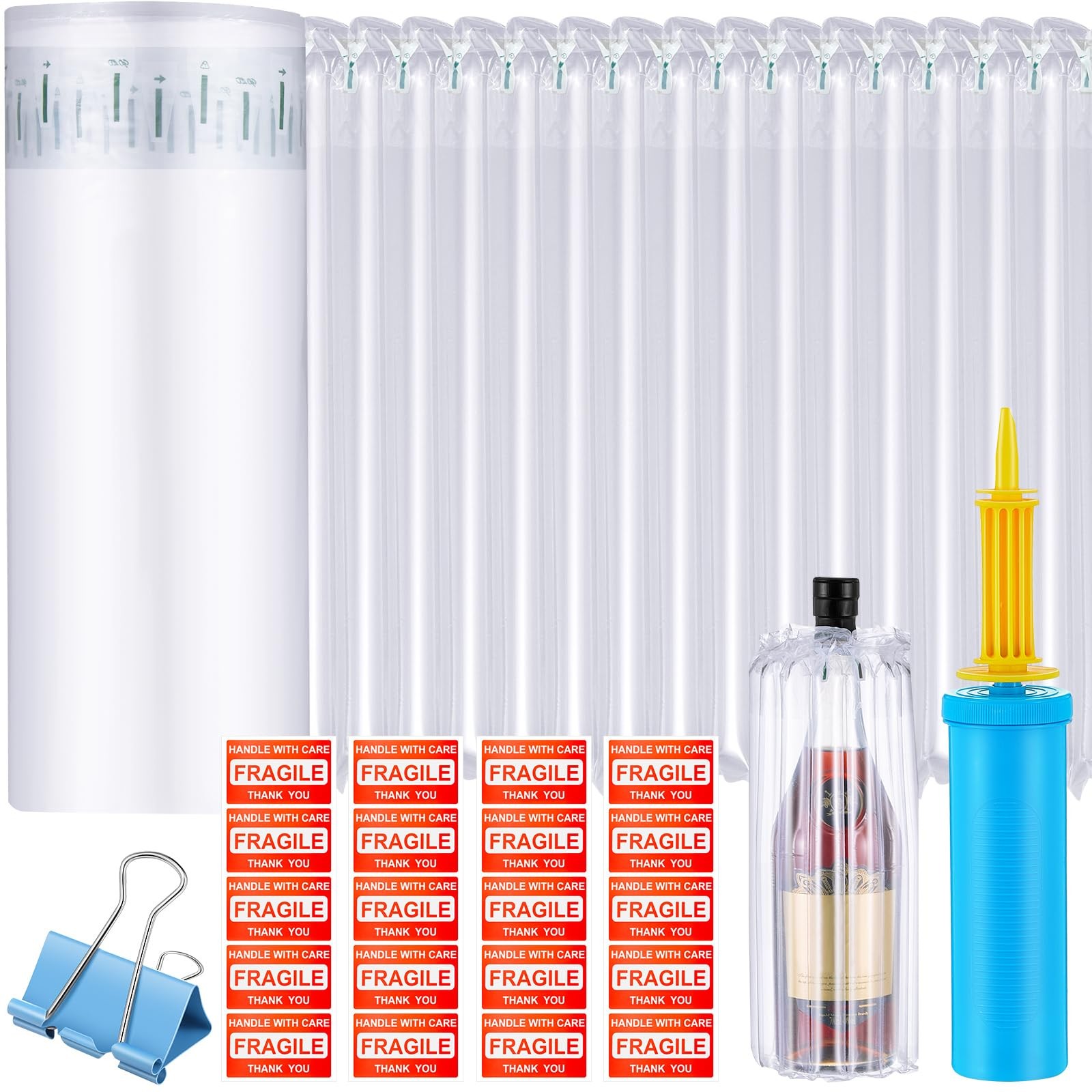 Inflatable Air Pillows 8x175ft Bubble Cushioning Wrap Roll Shipping Void Filler