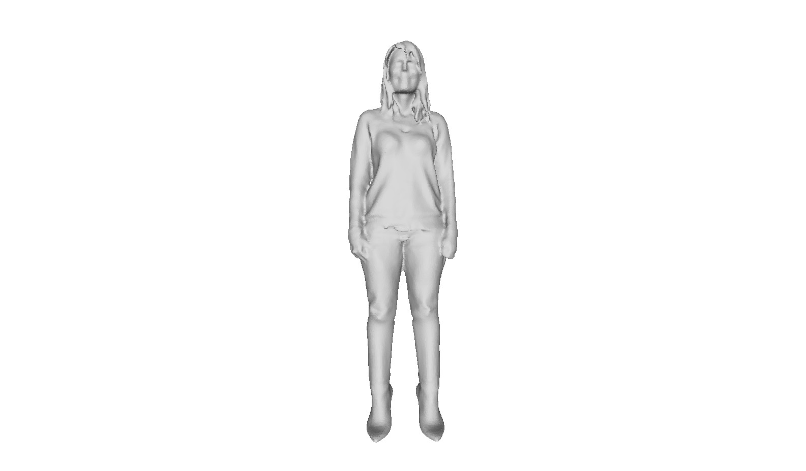 Printle Y Femme 036--Teenage Girl Woman Standing Figure for Dioramas Train Sets