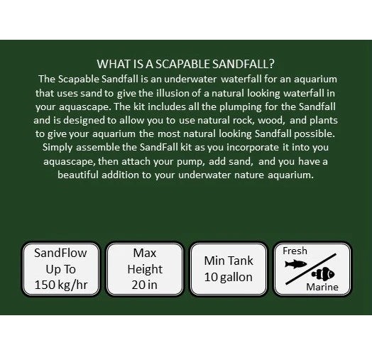 AquaVista Aquatics Sutherland Sandfall Kit