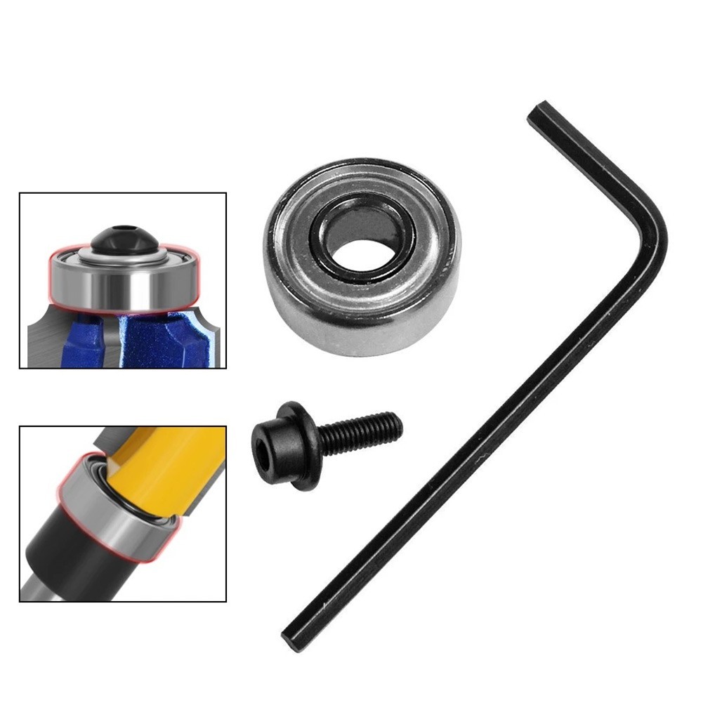 Router Bit Bearing 11pcs/Set 12.7mm Router Bit Attachment Mounted Replacement