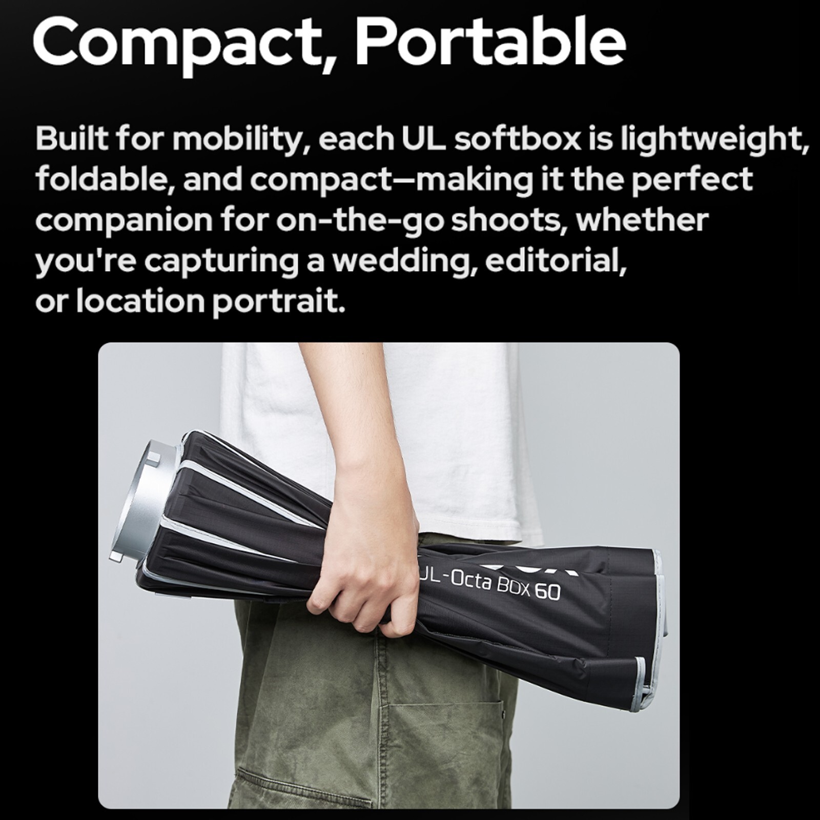 Godox UL-BOX-30*90cm 11.8"x35.4" Rectangular Quick Release Umbrella Softbox