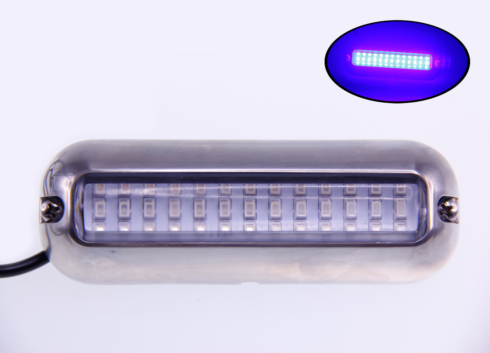 Pactrade Marine Pontoon Boat Blue 39 LED Underwater Light  S.S 316  4 3/4" L