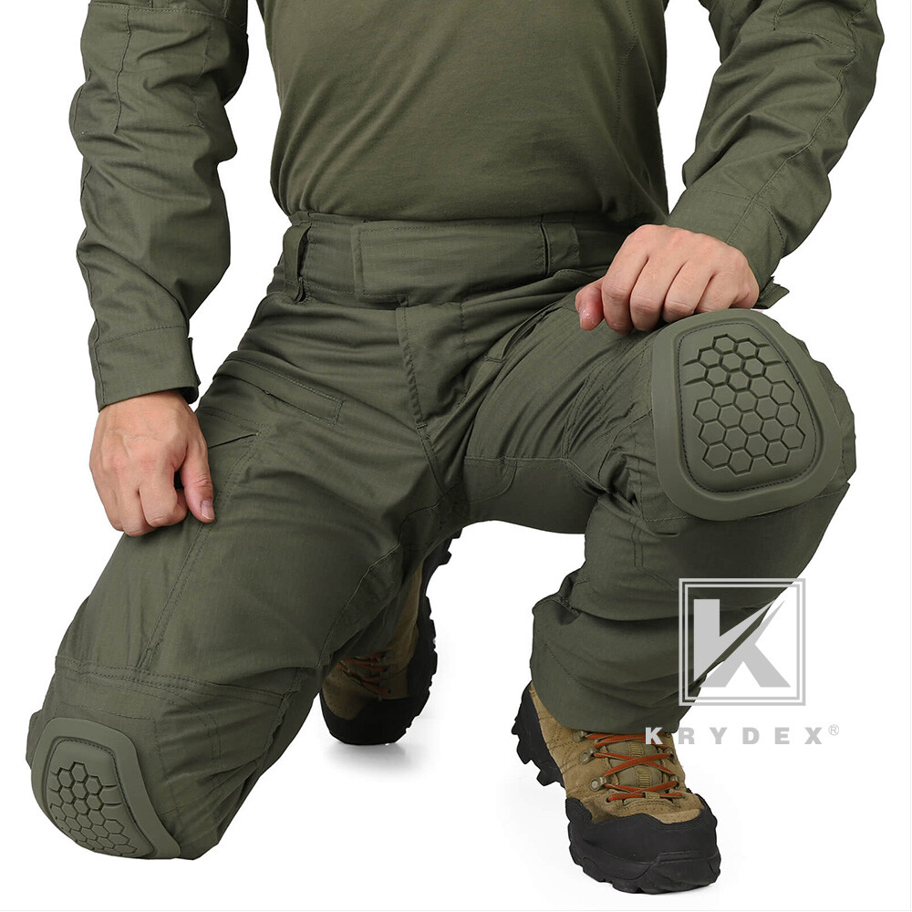 KRYDEX Gen4 Combat Uniform Tactical BDU Shirts & Pants Elbow / Knee Pads Green
