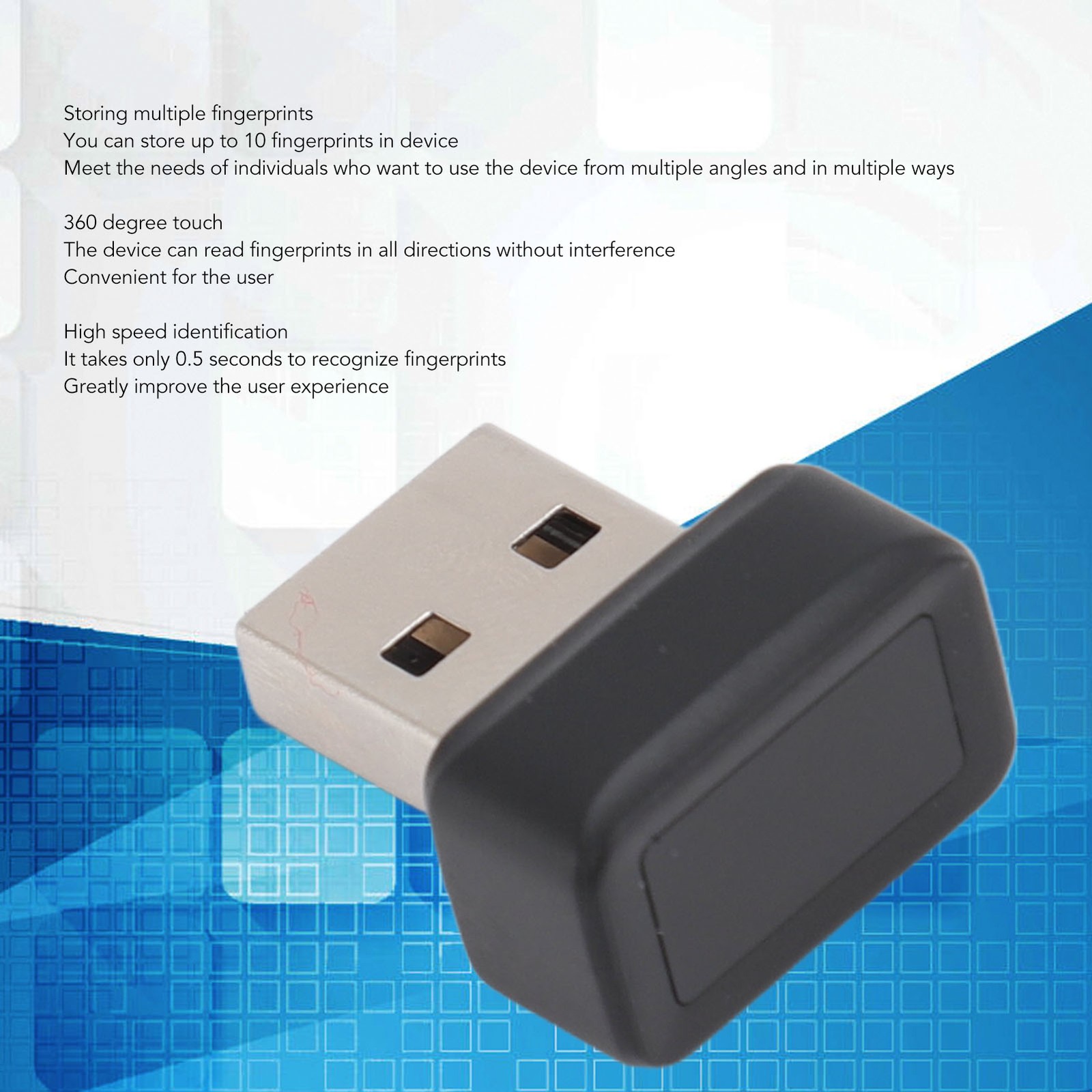 Mini USB Fingerprint Reader Professional 360 Degree Touch Fast Recognition BEA