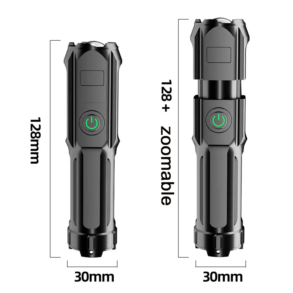 2000 Lumens Super Bright LED Tactical Flashlight USB Work Light Zoomable