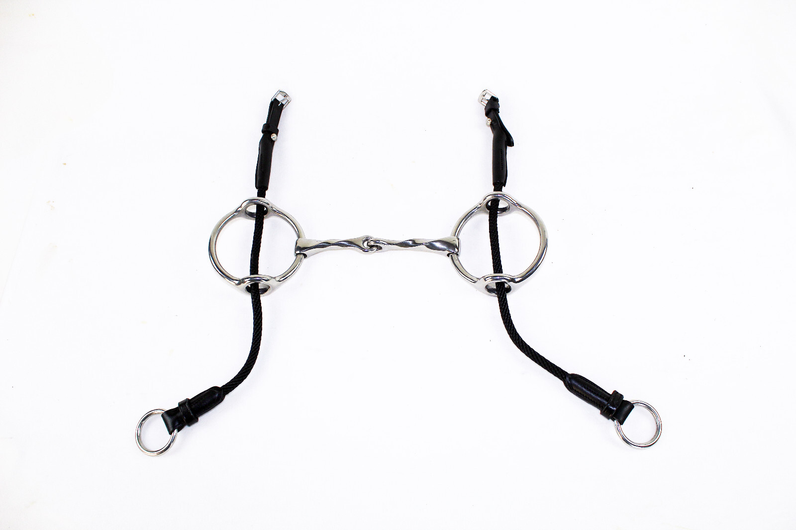 Jointed Twisted Snaffle Bit With Gag Straps