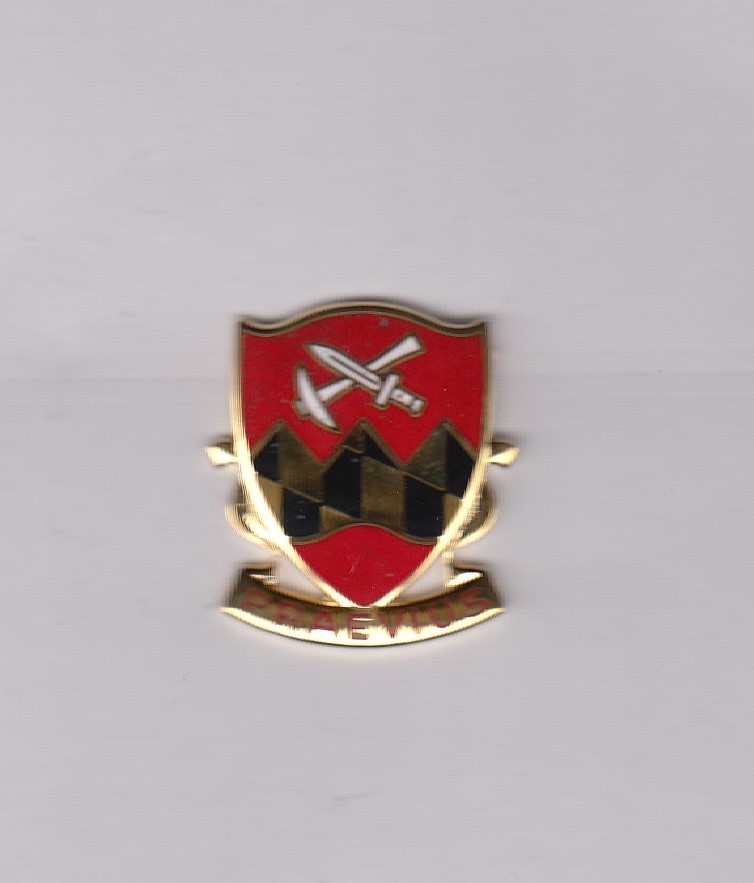 121st Engineer Battalion DUI crest c/b clutchback badge G-23