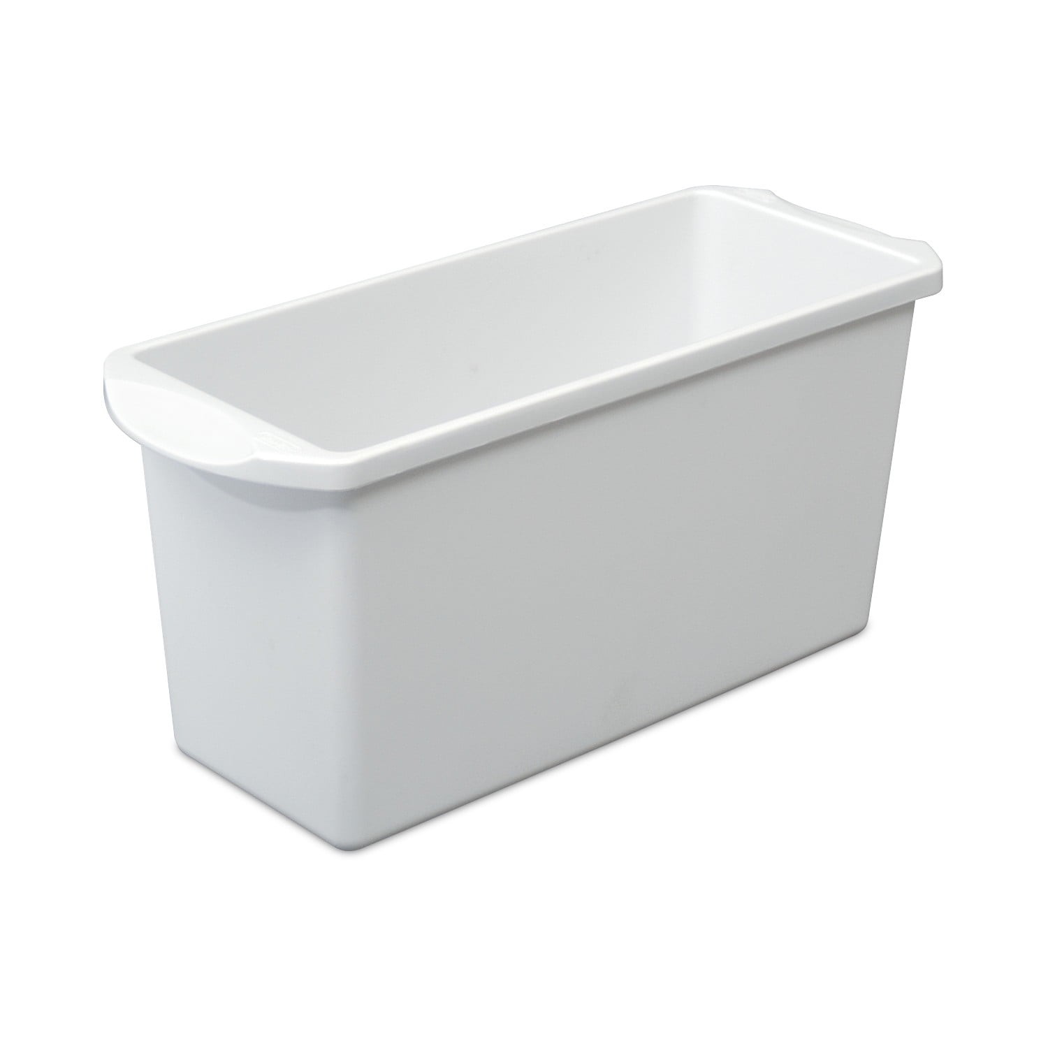 (6 pack) Sterilite Ice Cube Bin, Narrow Design, Space-efficient, White