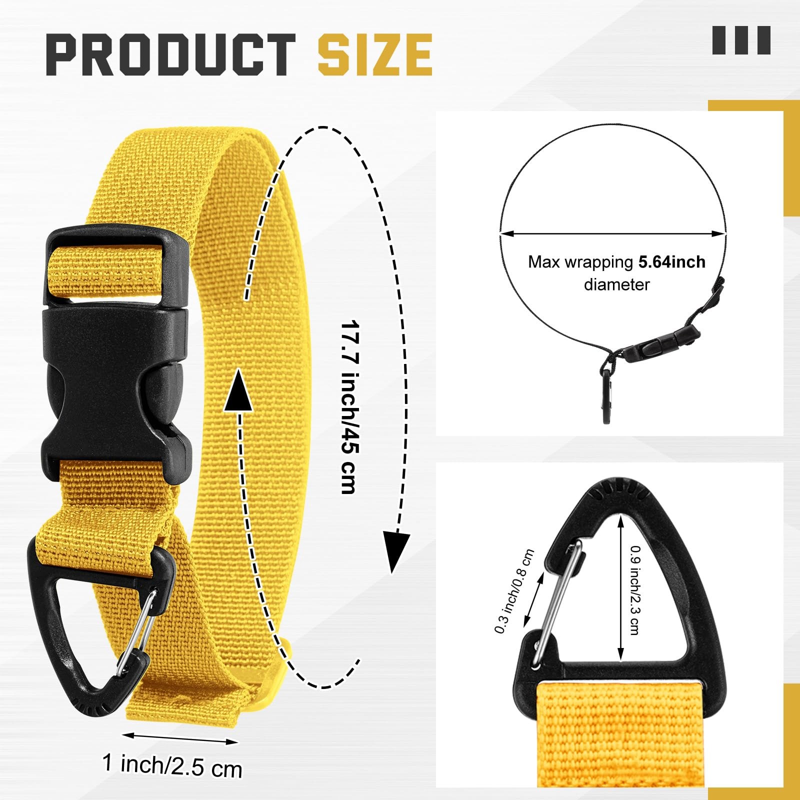 6 Pack 17 Inch Adjustable Extension Cord Holder Organizer with Triangle Clips...