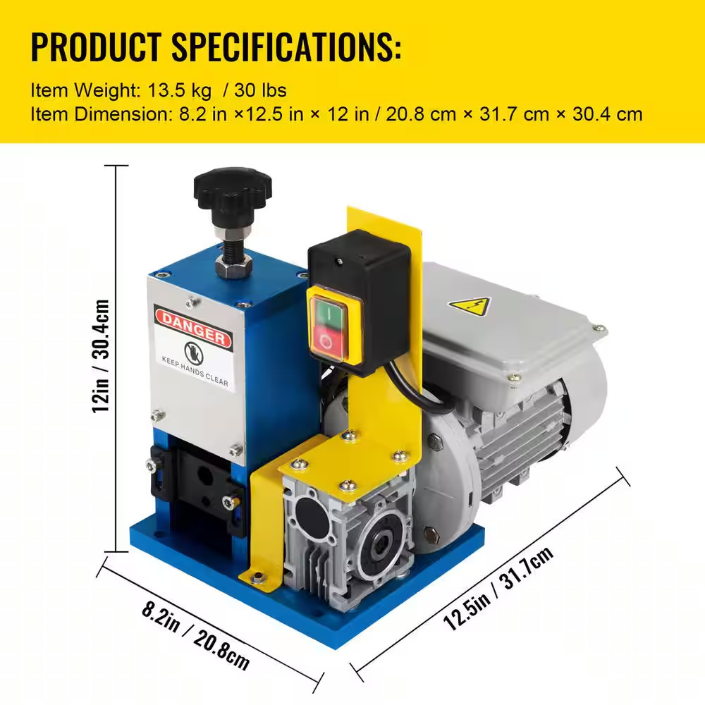 Automatic Electric Wire Stripping Machine 0. 05In.-0. 98In. Dark Blue Wire Strip
