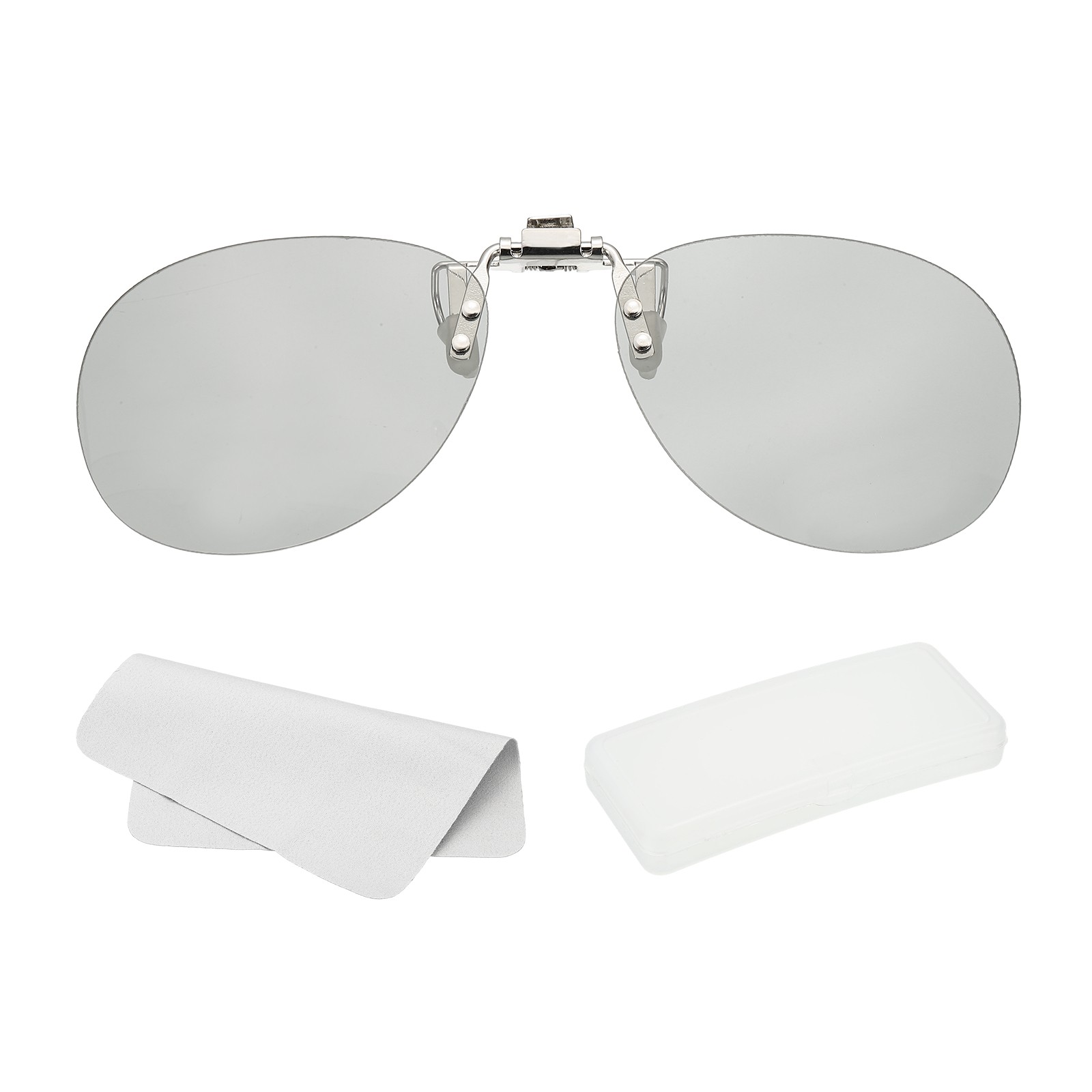 1Set Polarized Clip-on 3D Glasses, Circular Frame for RealD Movie