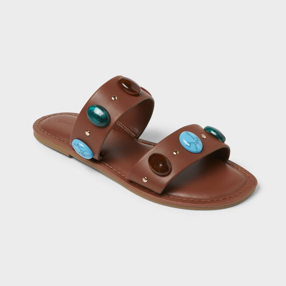 Women’s Sarai Sandals with Memory Foam Insole - Universal Thread Brown 7.5