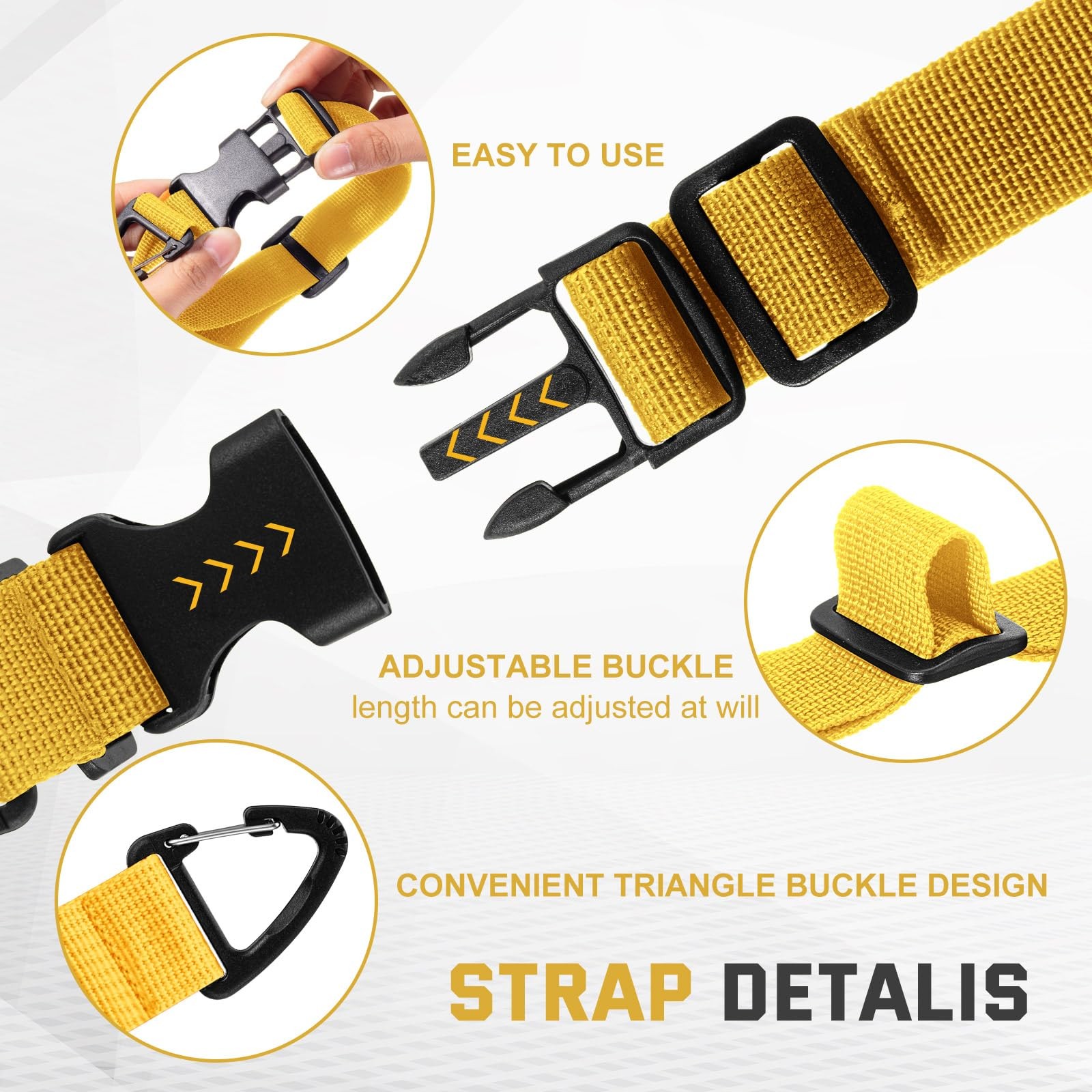 6 Pack 17 Inch Adjustable Extension Cord Holder Organizer with Triangle Clips...
