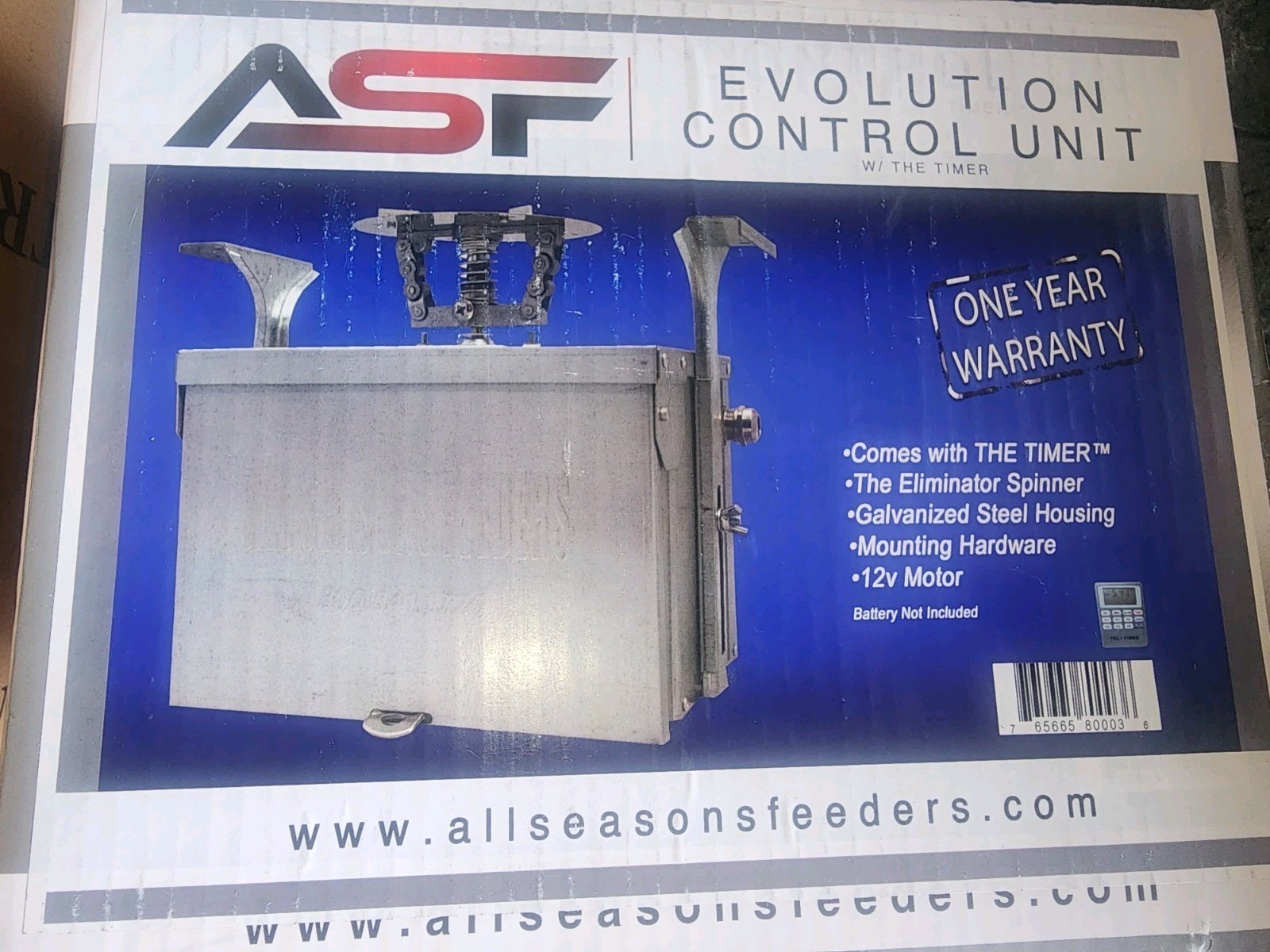 All Seasons 12v Control Unit W Timer Deer Feeder Kit * NEW OPEN BOX*