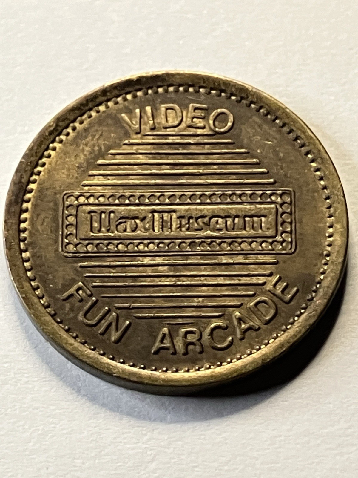 RARE Wax Museum Video Fun Arcade Token Needs Cleaning #uo1