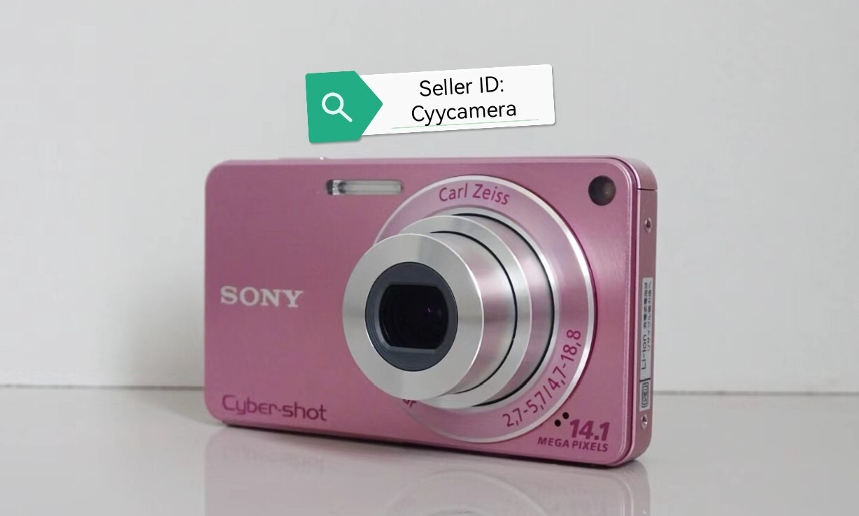SONY Cyber-Shot DSC-W350 14.1MP Digital Camera 4x Optical Zoom &Batter-Pink/Gold