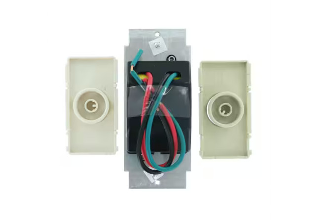Leviton IllumaTech RTF01-10Z Quiet Step Rotary Fan Speed Control, Single Pole