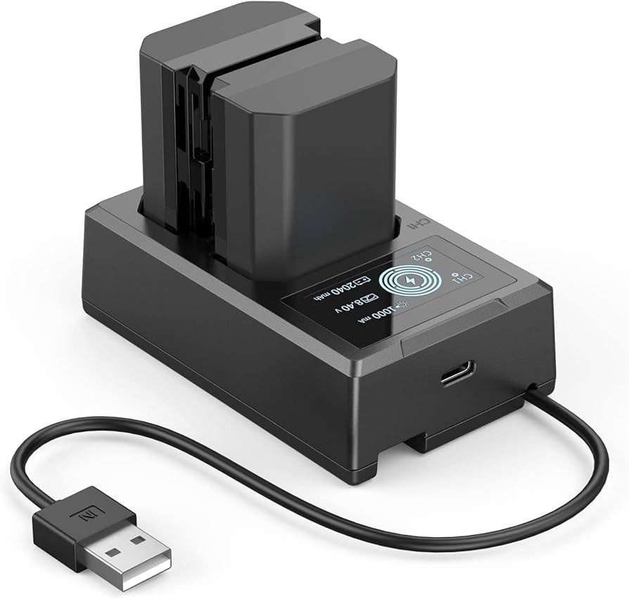 Replacement Camera Battery Charger Set for NP-FZ100 A7 IV, A7R V, A7S III