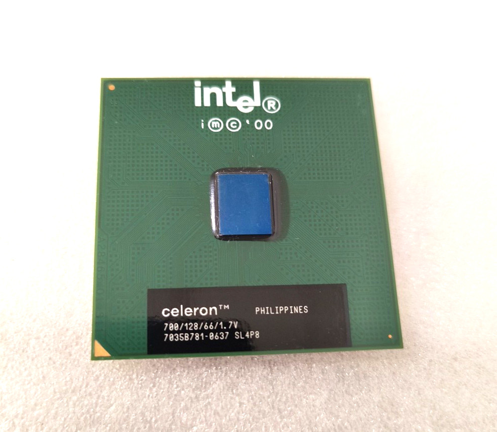 VINTAGE INTEL 700MHCELERON 700/128/66/1.7V SOCKET 370 CPU TESTED PULLS RM4-BIN50