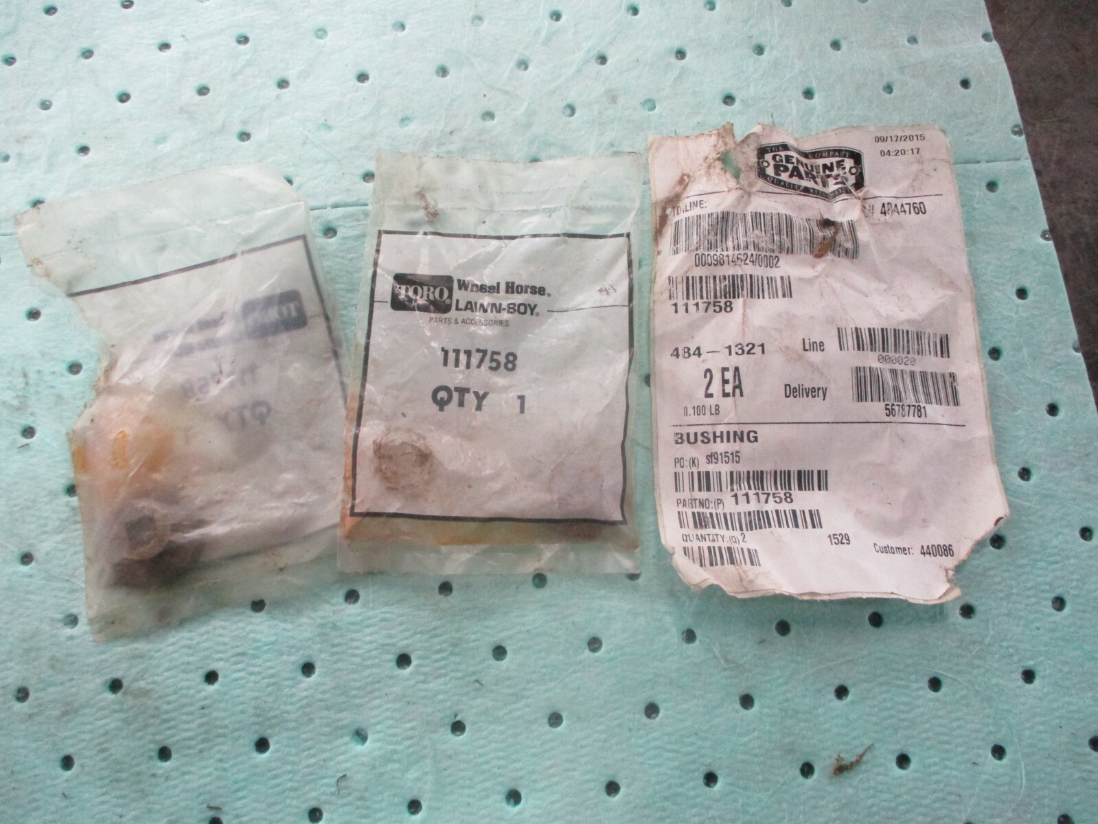 OEM Toro Lawn Tractor Link Spring Bushing 111758 QTY:2