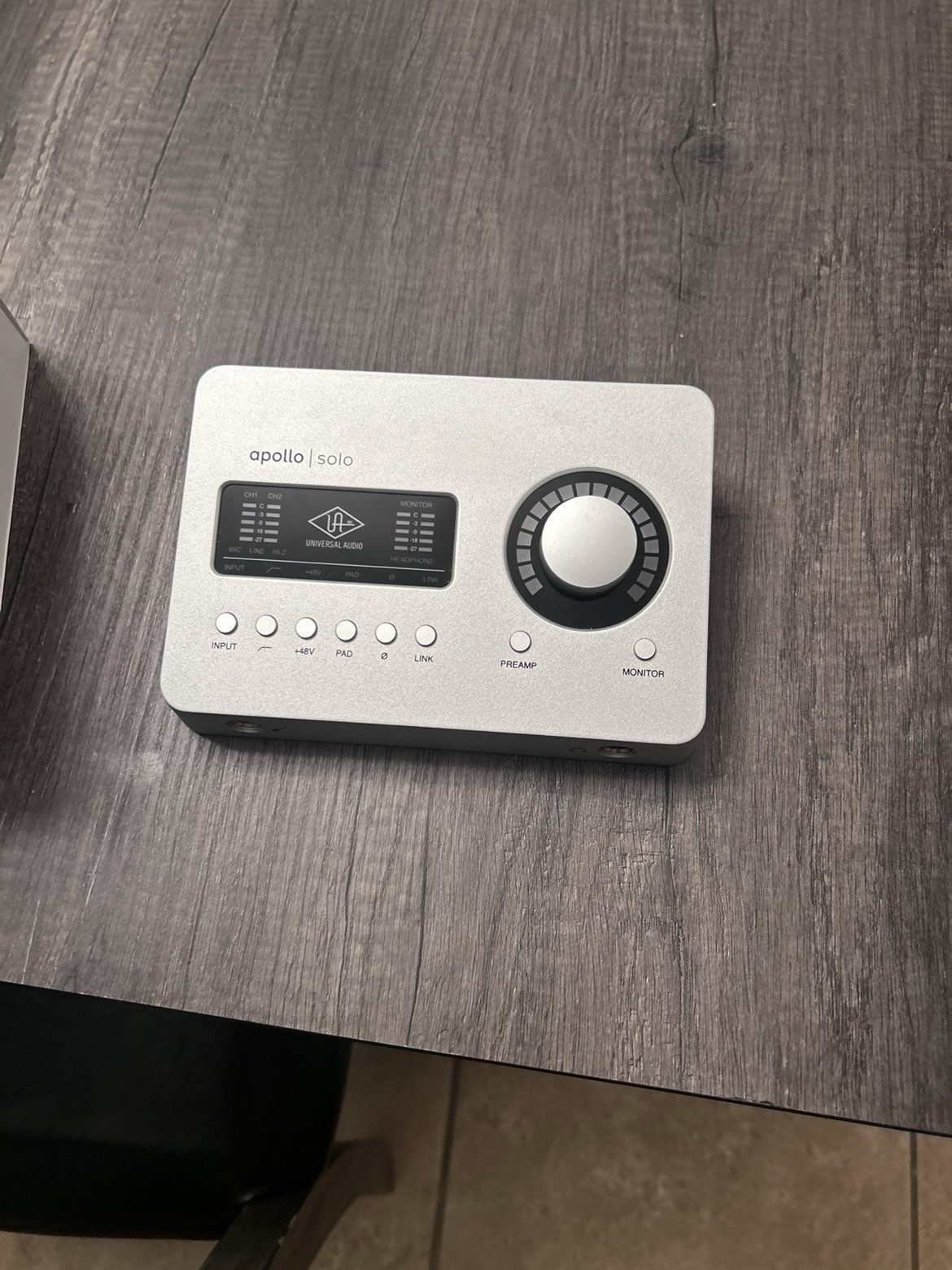 Universal Audio Apollo Solo Heritage USB-C Desktop Interface, Phantom Power