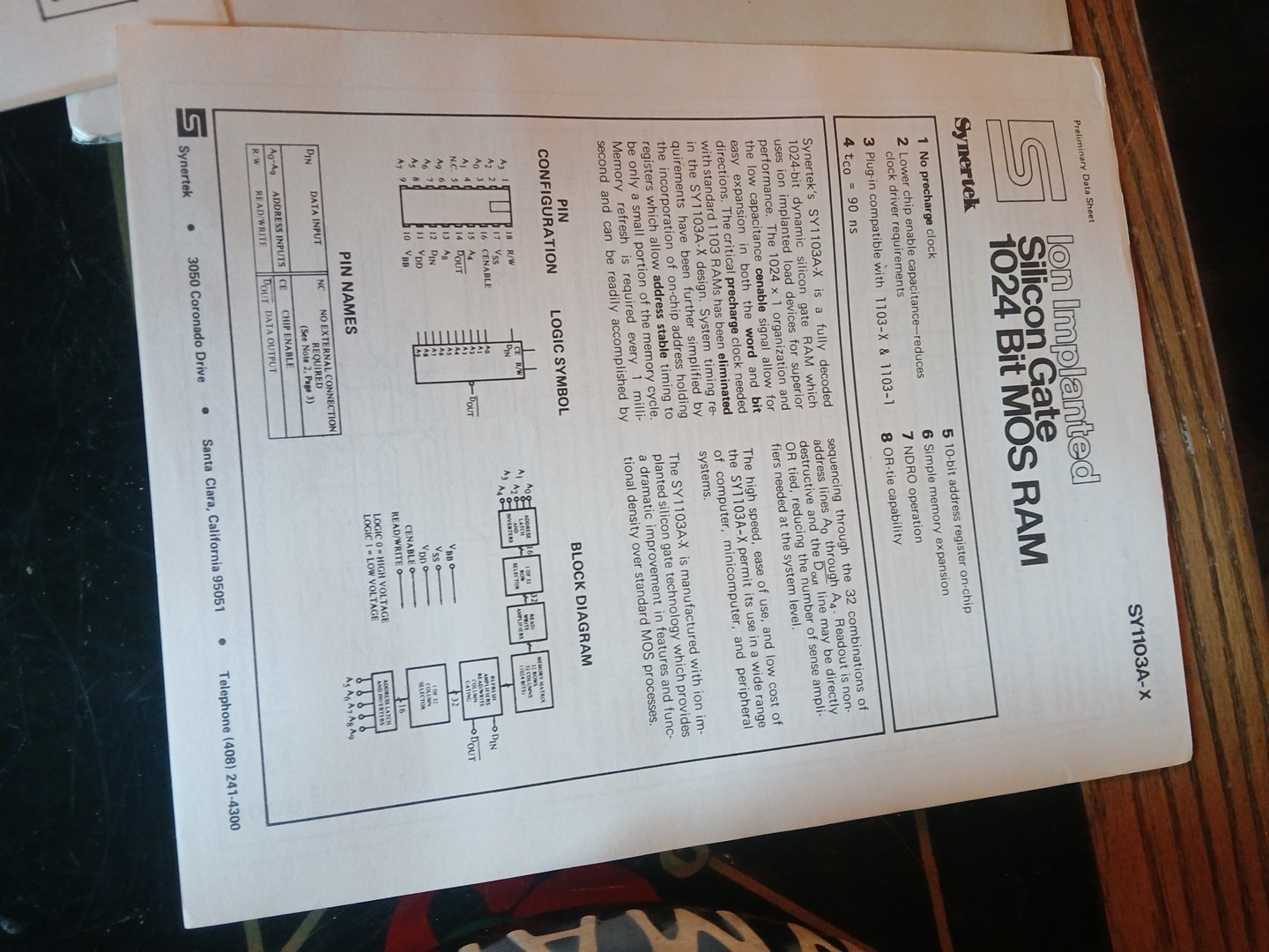 Vintage Synertek Brochures Data Sheets Folder Lot