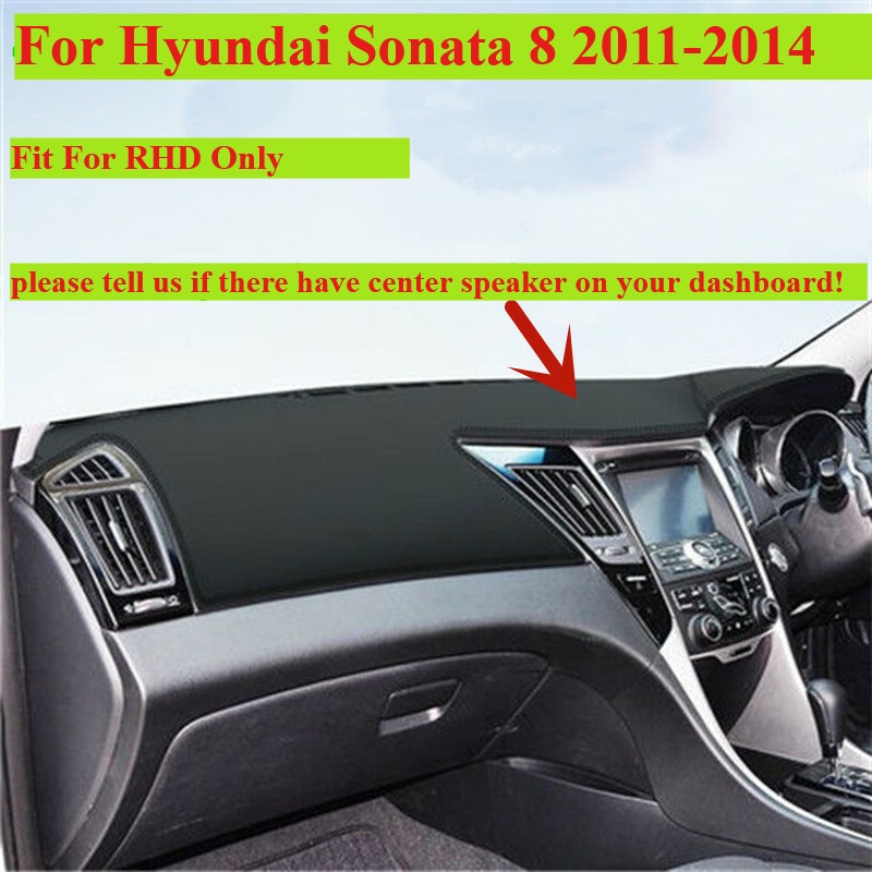 RHD Leather Dashboard Cover Dash Protector Mat For Hyundai Sonata 8 2011-2014