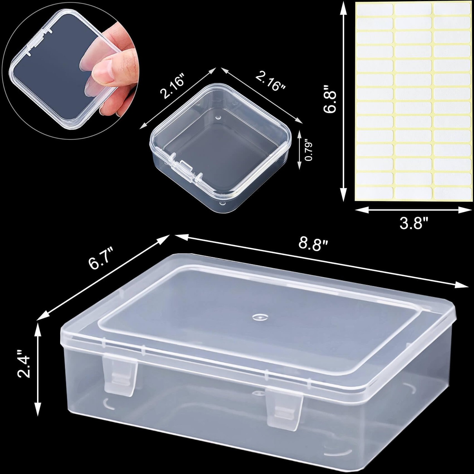 Bead Organizer Box, 30pcs Small Clear Plastic Storage 1 Pack 30 Pcs,
