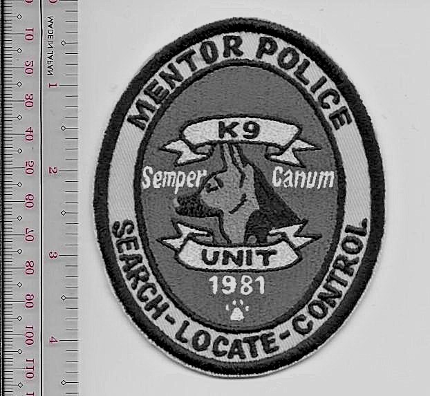 K-9 Police Ohio Mentor Police Department Canine Unit Officer NO TARIFF