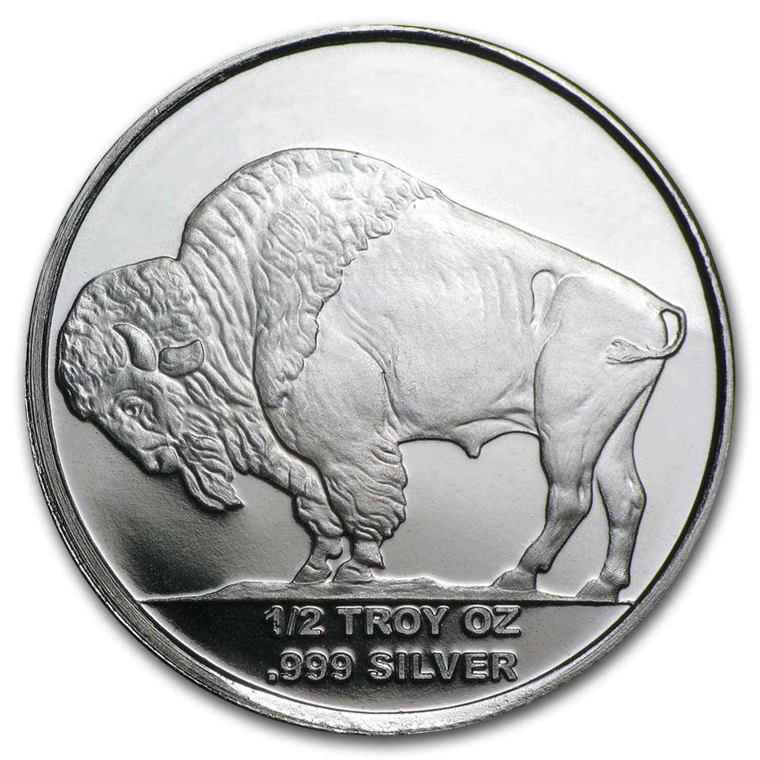 1/2 oz Silver Round - Buffalo
