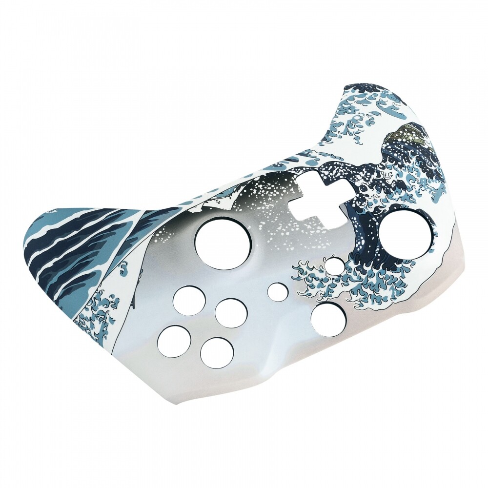 The Great Wave Soft Touch Repair Mod Faceplate Shell for Xbox One X S Controller