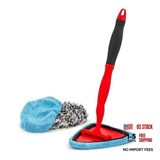 2-in-1 Easy Reach Detailing Wand, Extended Reach for Windshield, 18" Wand